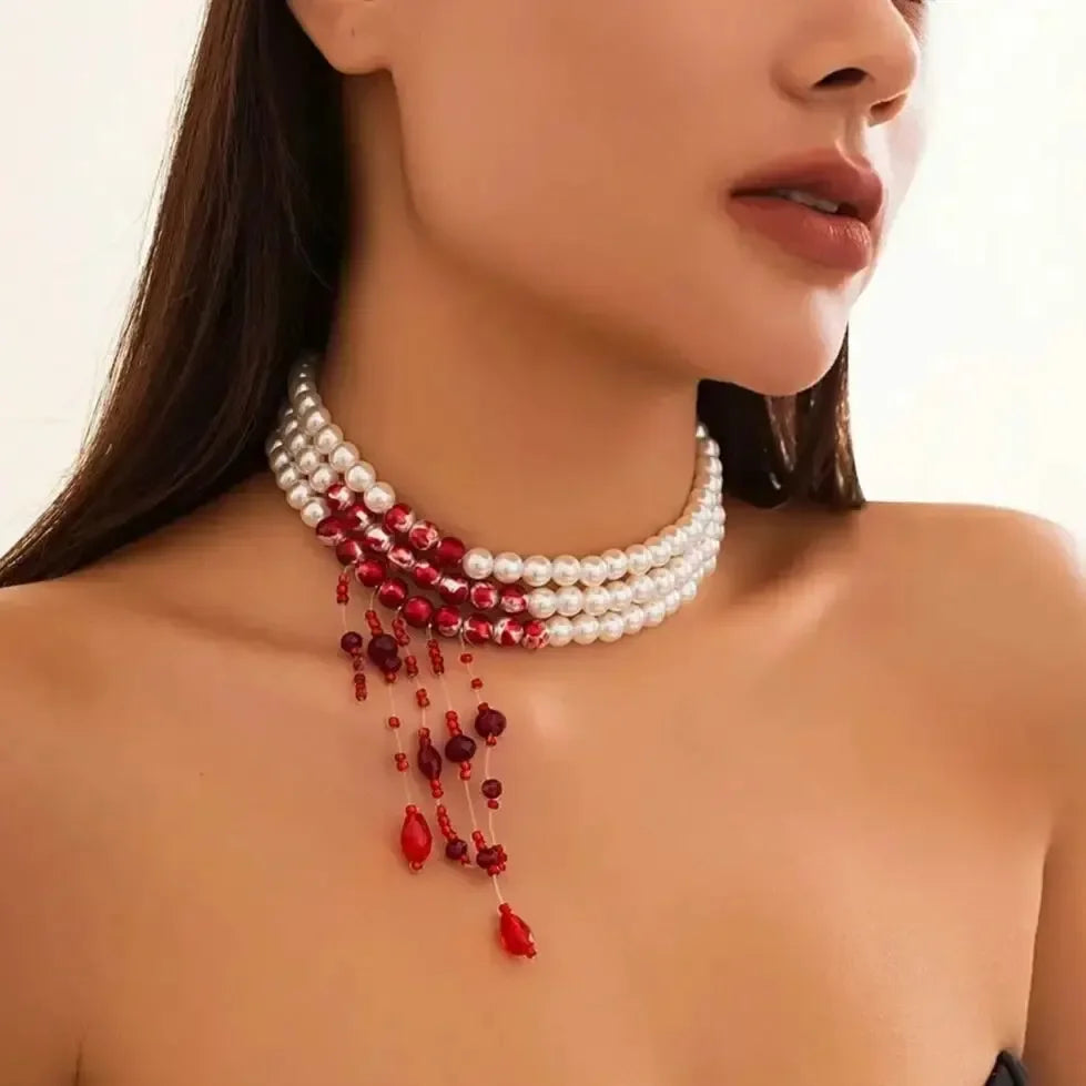 Gothic Pearl Necklace